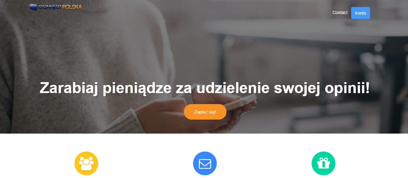 Strona WWW Connect Opinions Polska Screen Strony WWW Connect Opinions Polska
