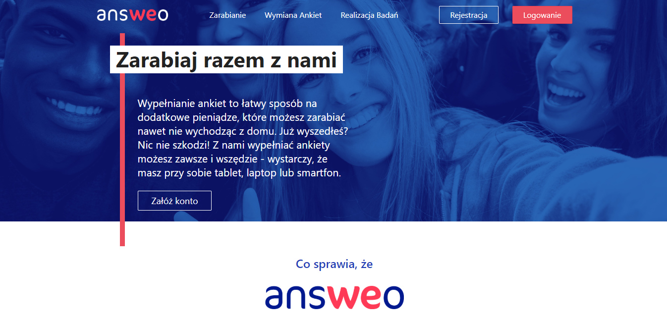 Strona WWW Panel Answeo Screen Strony WWW Panel Answeo
